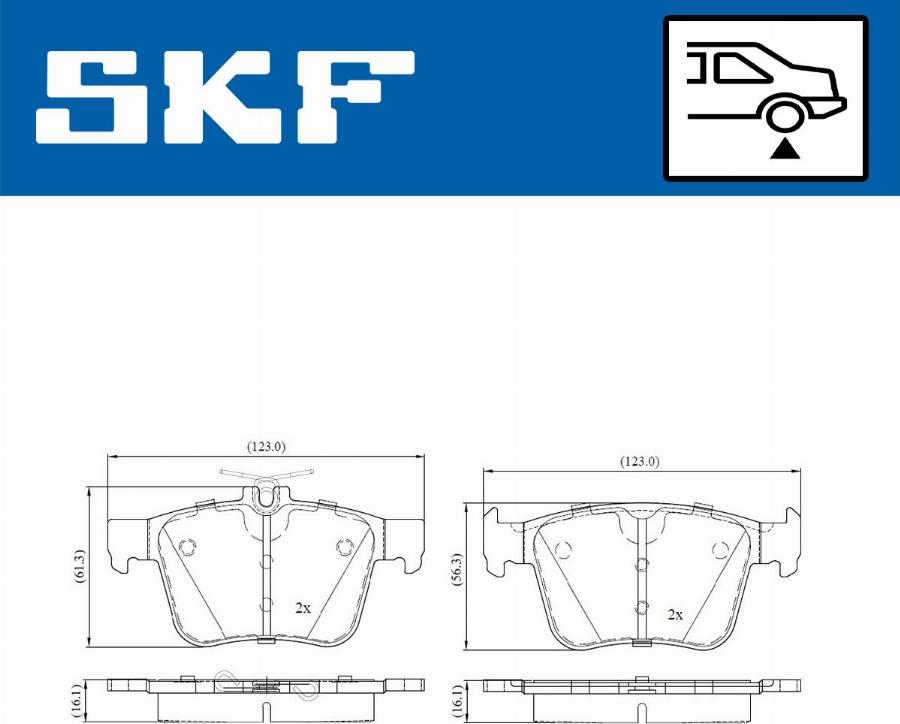 SKF VKBP 90013 - Bromsbeläggssats, skivbroms xdelar.se