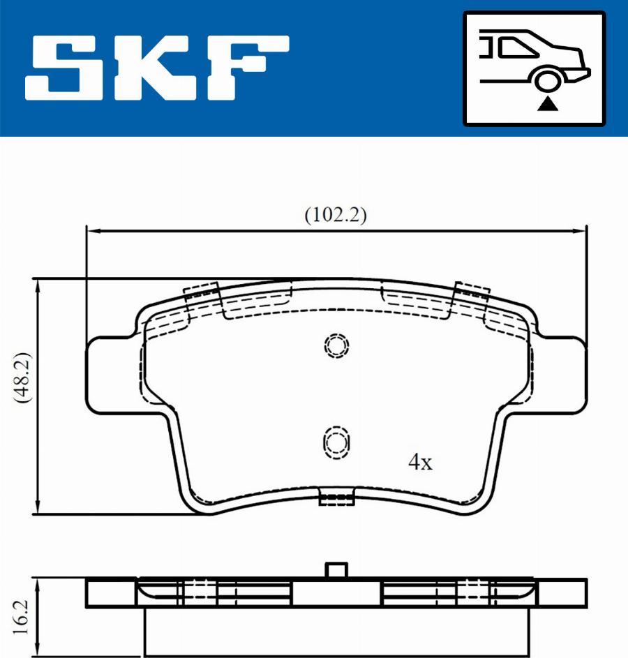 SKF VKBP 90088 - Bromsbeläggssats, skivbroms xdelar.se