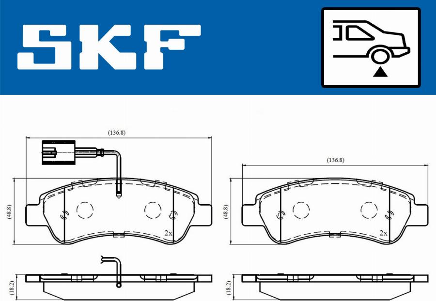 SKF VKBP 90035 E - Bromsbeläggssats, skivbroms xdelar.se