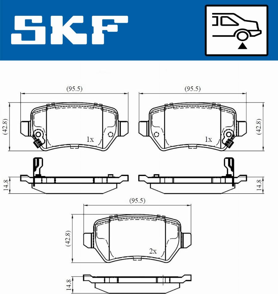 SKF VKBP 90032 A - Bromsbeläggssats, skivbroms xdelar.se