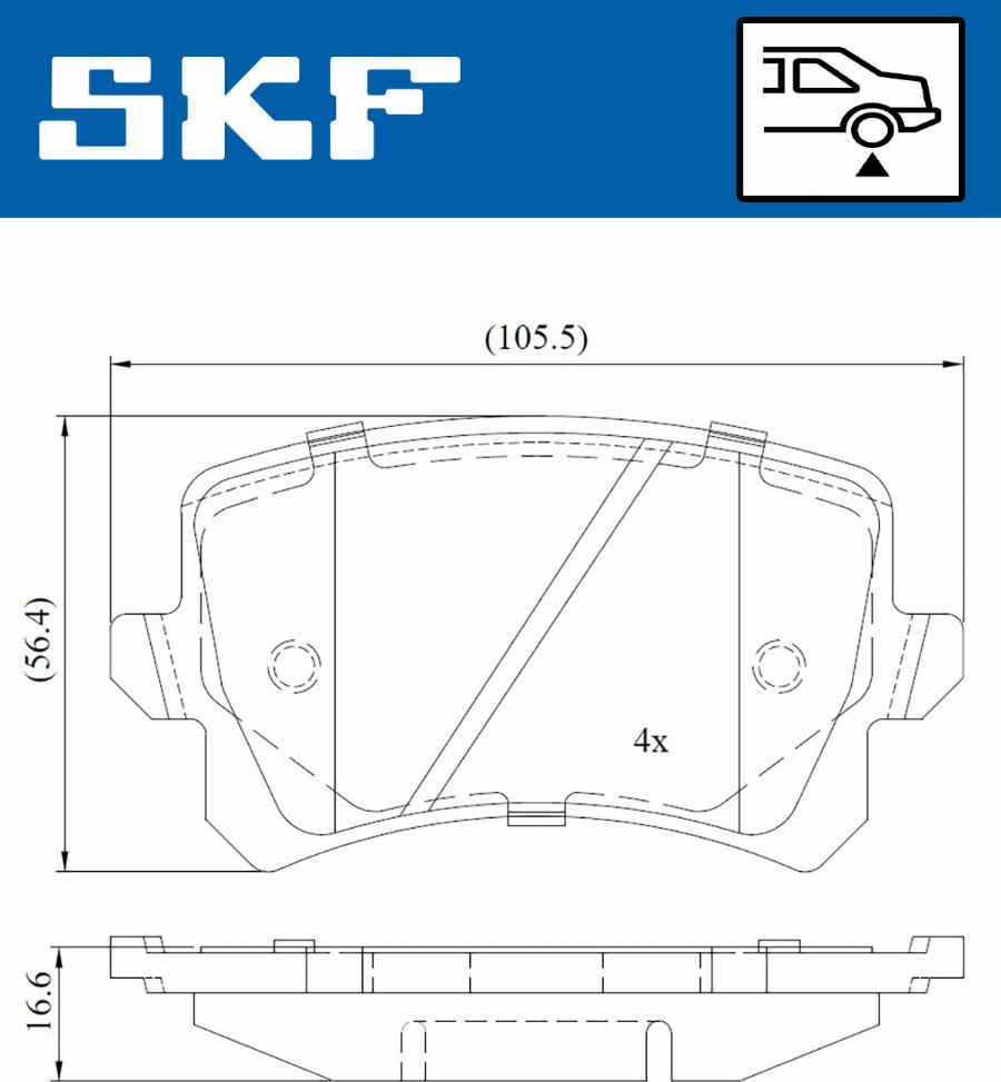 SKF VKBP 90023 - Bromsbeläggssats, skivbroms xdelar.se