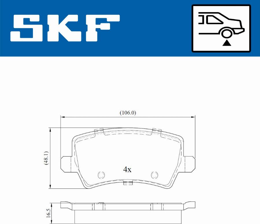 SKF VKBP 90027 - Bromsbeläggssats, skivbroms xdelar.se