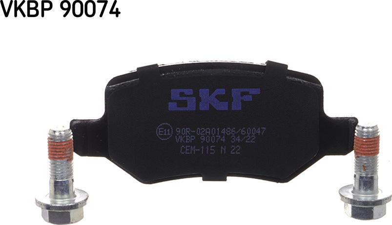 SKF VKBP 90074 - Bromsbeläggssats, skivbroms xdelar.se