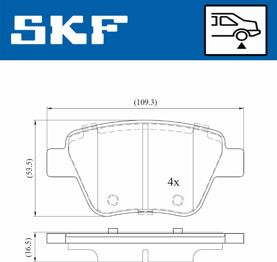 SKF VKBP 90070 - Bromsbeläggssats, skivbroms xdelar.se