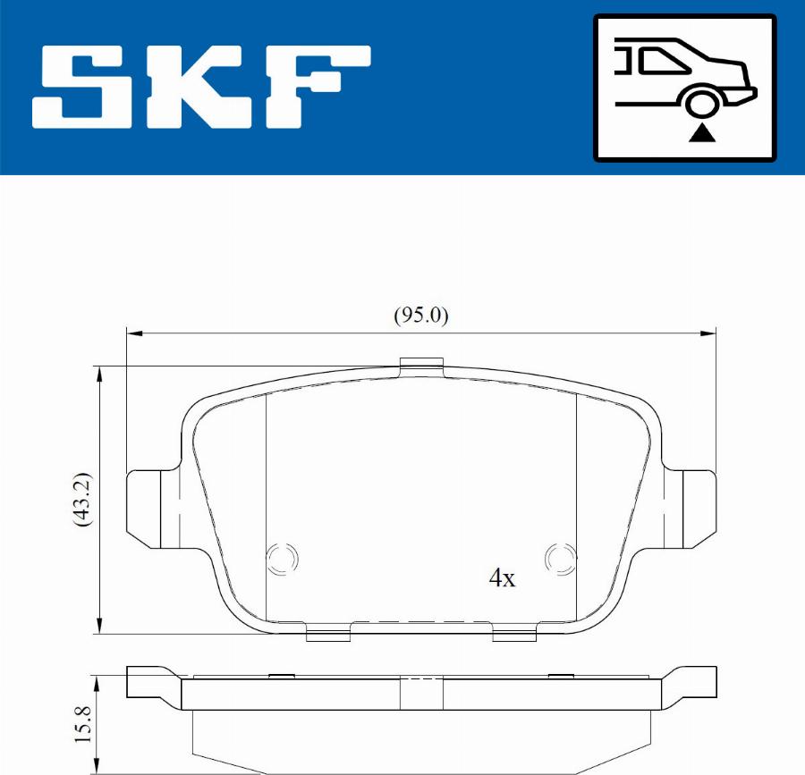 SKF VKBP 90072 - Bromsbeläggssats, skivbroms xdelar.se