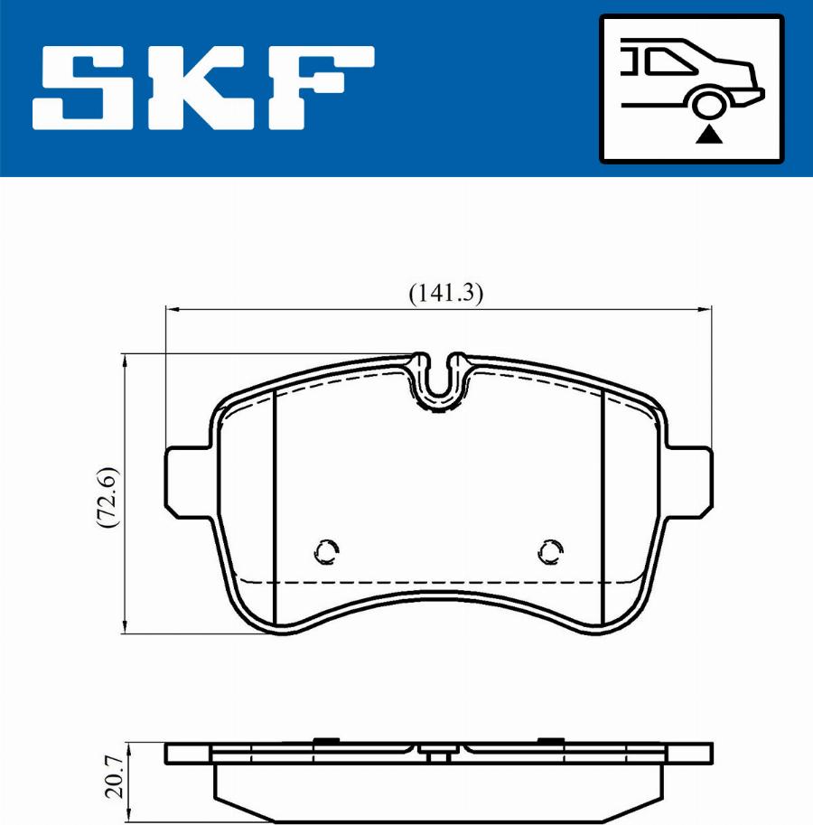 SKF VKBP 90140 - Bromsbeläggssats, skivbroms xdelar.se