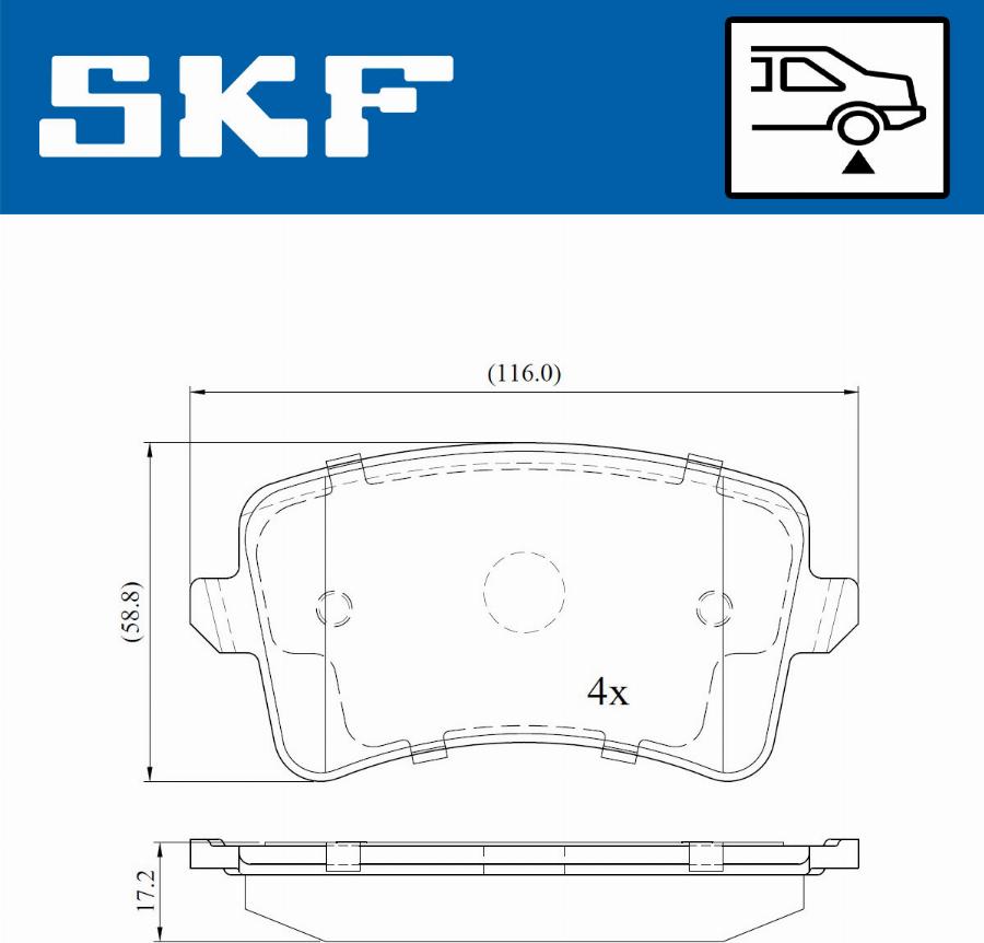 SKF VKBP 90150 - Bromsbeläggssats, skivbroms xdelar.se