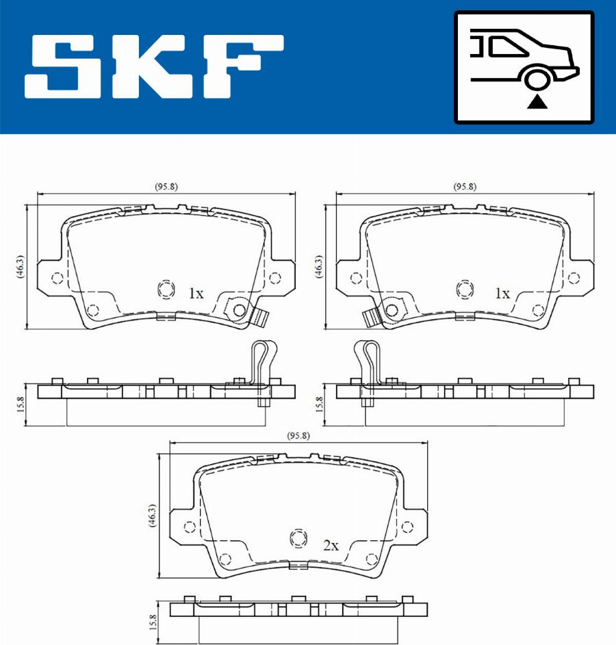 SKF VKBP 90187 A - Bromsbeläggssats, skivbroms xdelar.se