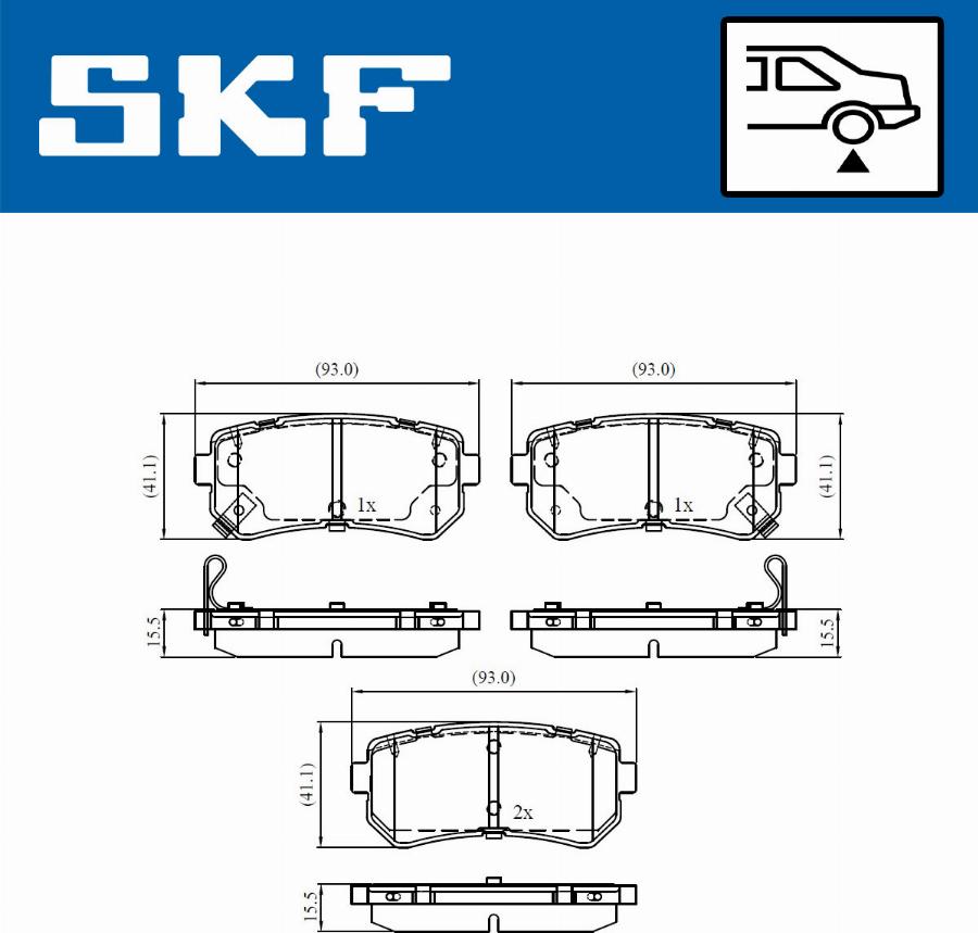 SKF VKBP 90139 A - Bromsbeläggssats, skivbroms xdelar.se