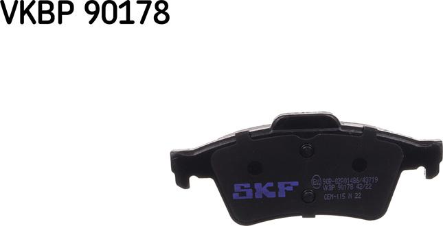 SKF VKBP 90178 - Bromsbeläggssats, skivbroms xdelar.se