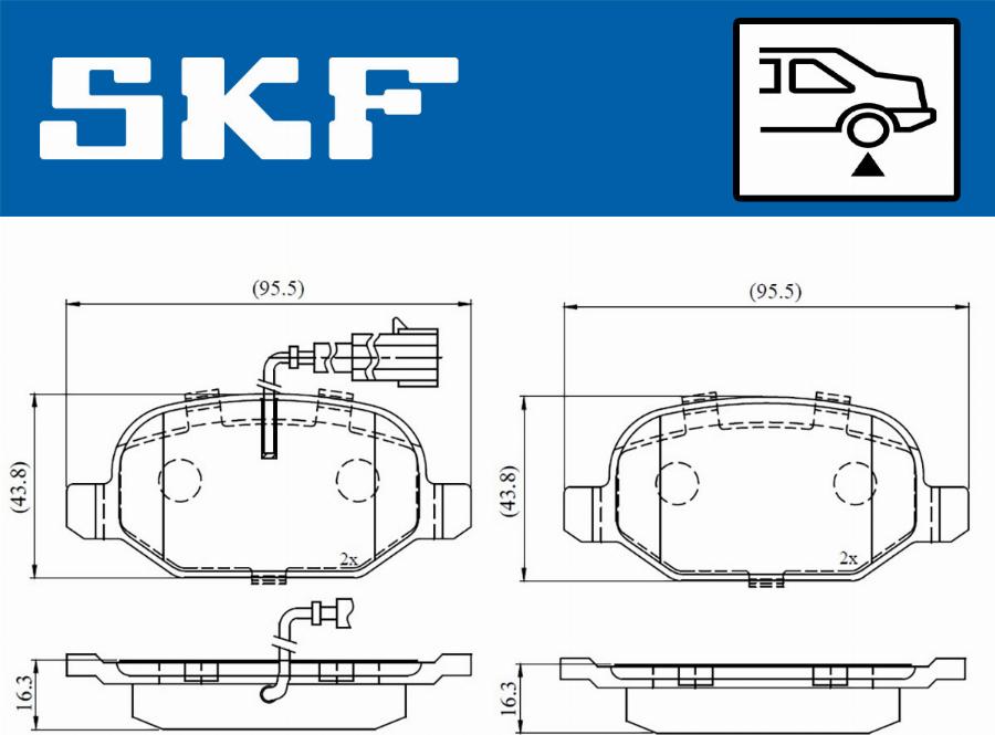 SKF VKBP 90398 E - Bromsbeläggssats, skivbroms xdelar.se