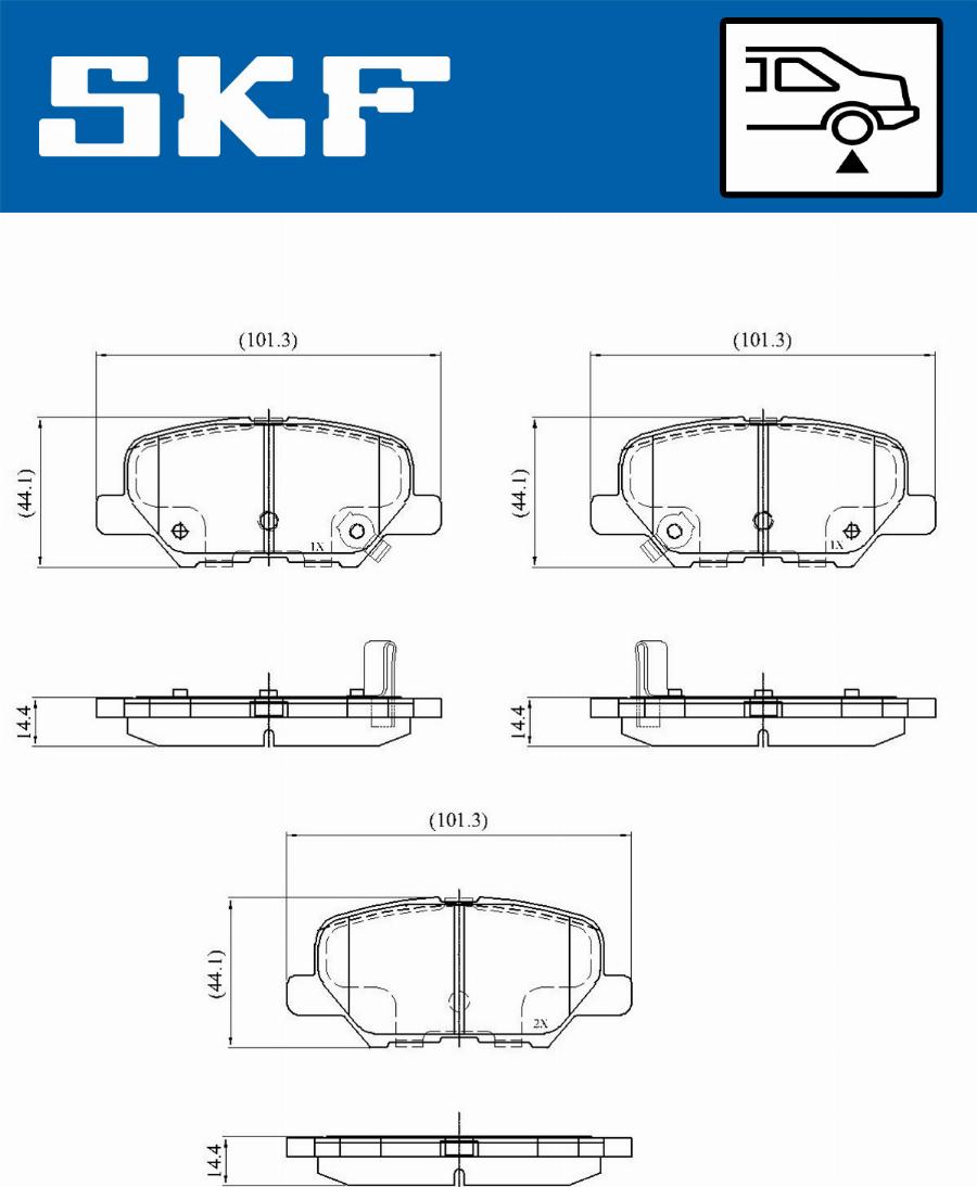 SKF VKBP 90253 A - Bromsbeläggssats, skivbroms xdelar.se