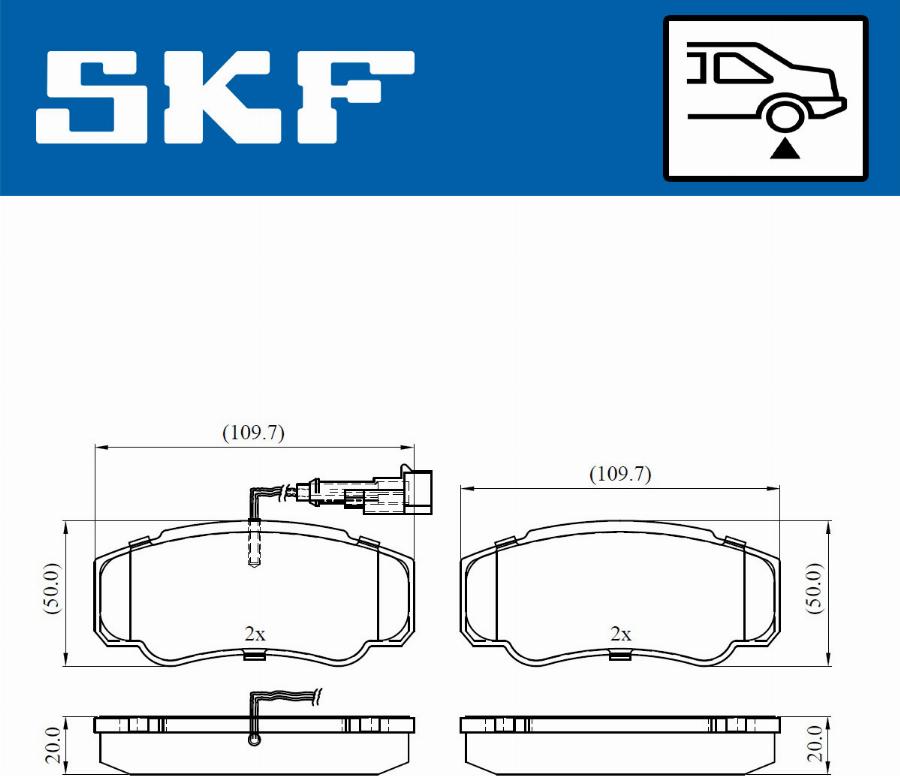 SKF VKBP 90266 E - Bromsbeläggssats, skivbroms xdelar.se