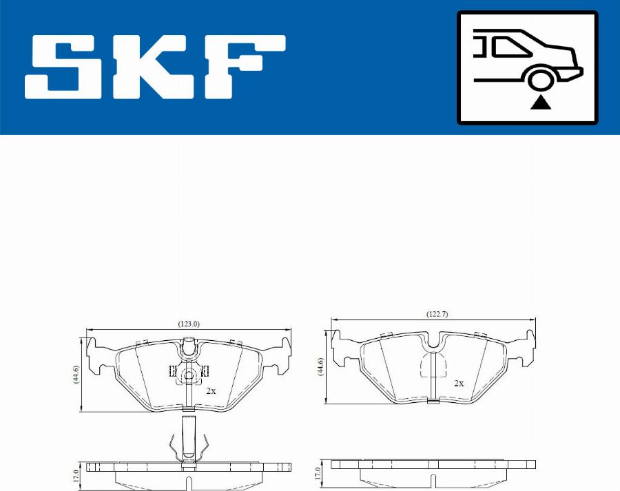 SKF VKBP 90218 - Bromsbeläggssats, skivbroms xdelar.se