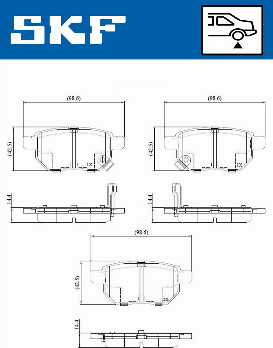 SKF VKBP 90282 A - Bromsbeläggssats, skivbroms xdelar.se