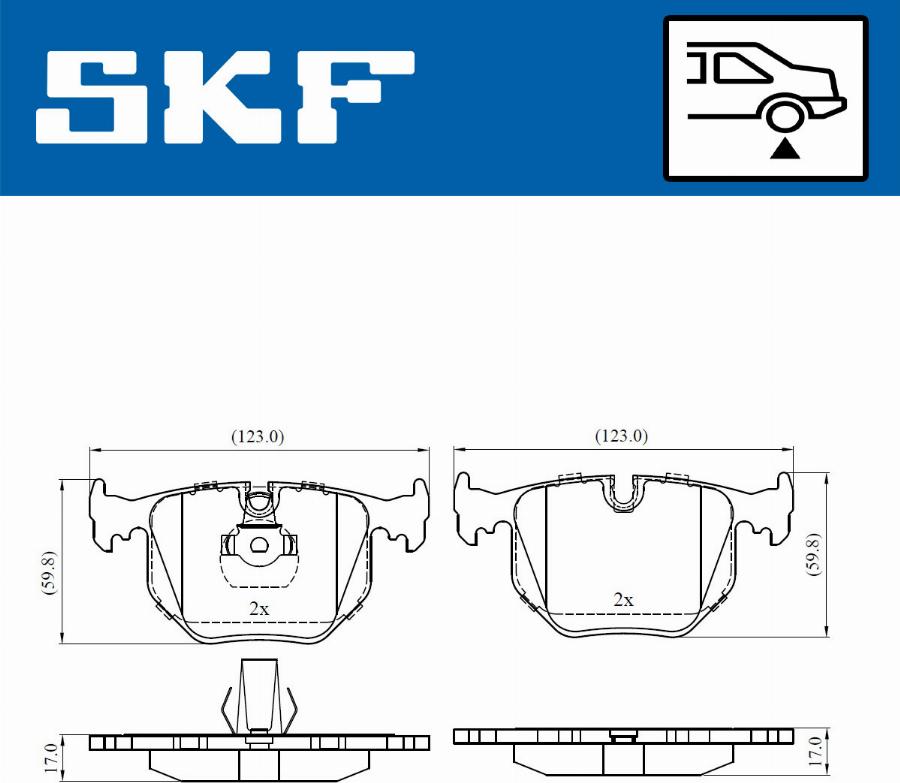 SKF VKBP 90279 - Bromsbeläggssats, skivbroms xdelar.se