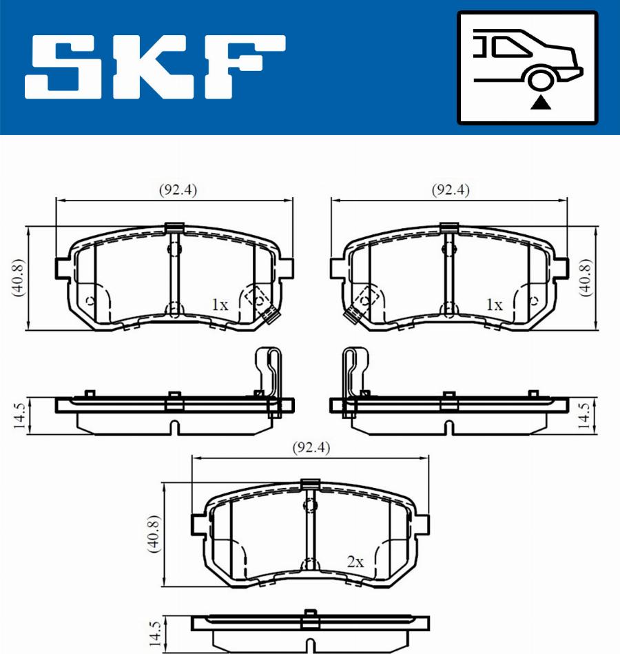 SKF VKBP 90276 A - Bromsbeläggssats, skivbroms xdelar.se