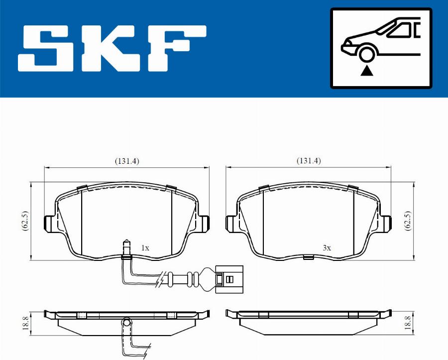 SKF VKBP 80494 E - Bromsbeläggssats, skivbroms xdelar.se