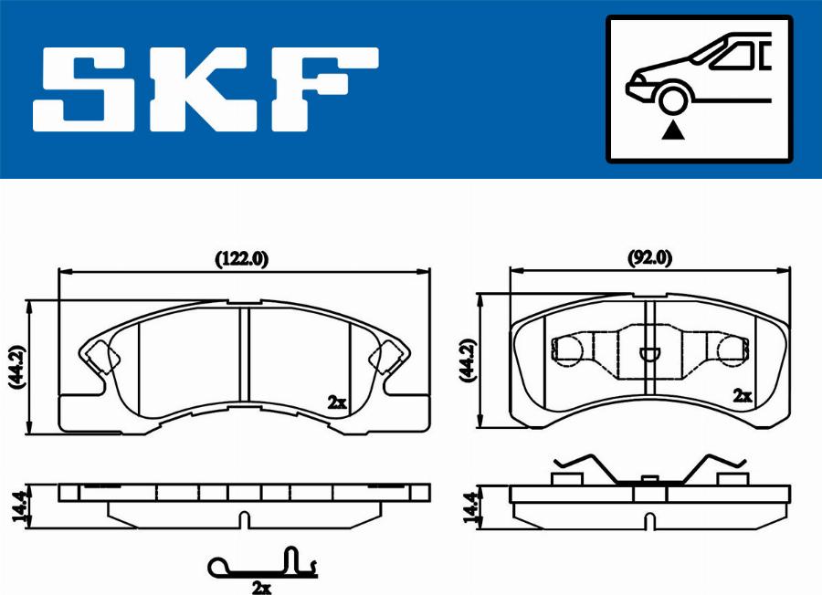 SKF VKBP 80490 A - Bromsbeläggssats, skivbroms xdelar.se