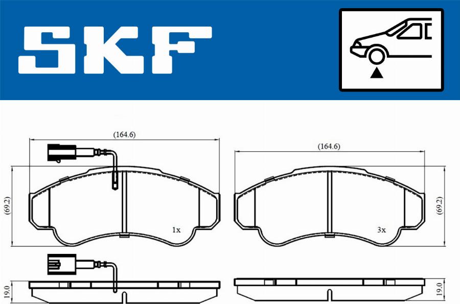 SKF VKBP 80441 E - Bromsbeläggssats, skivbroms xdelar.se