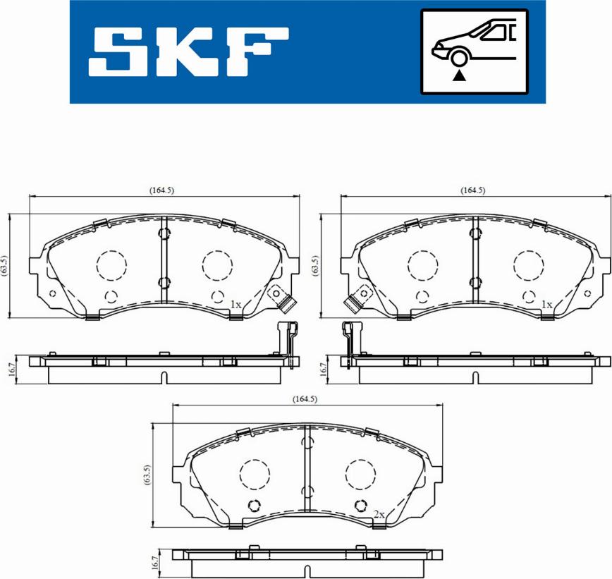 SKF VKBP 80454 A - Bromsbeläggssats, skivbroms xdelar.se