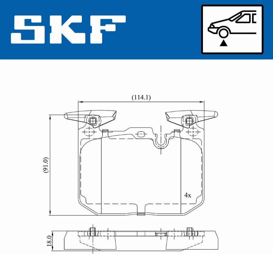 SKF VKBP 80467 - Bromsbeläggssats, skivbroms xdelar.se