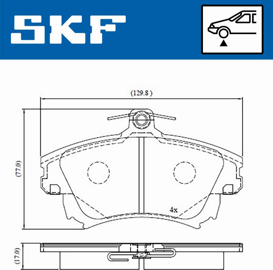 SKF VKBP 80404 A - Bromsbeläggssats, skivbroms xdelar.se