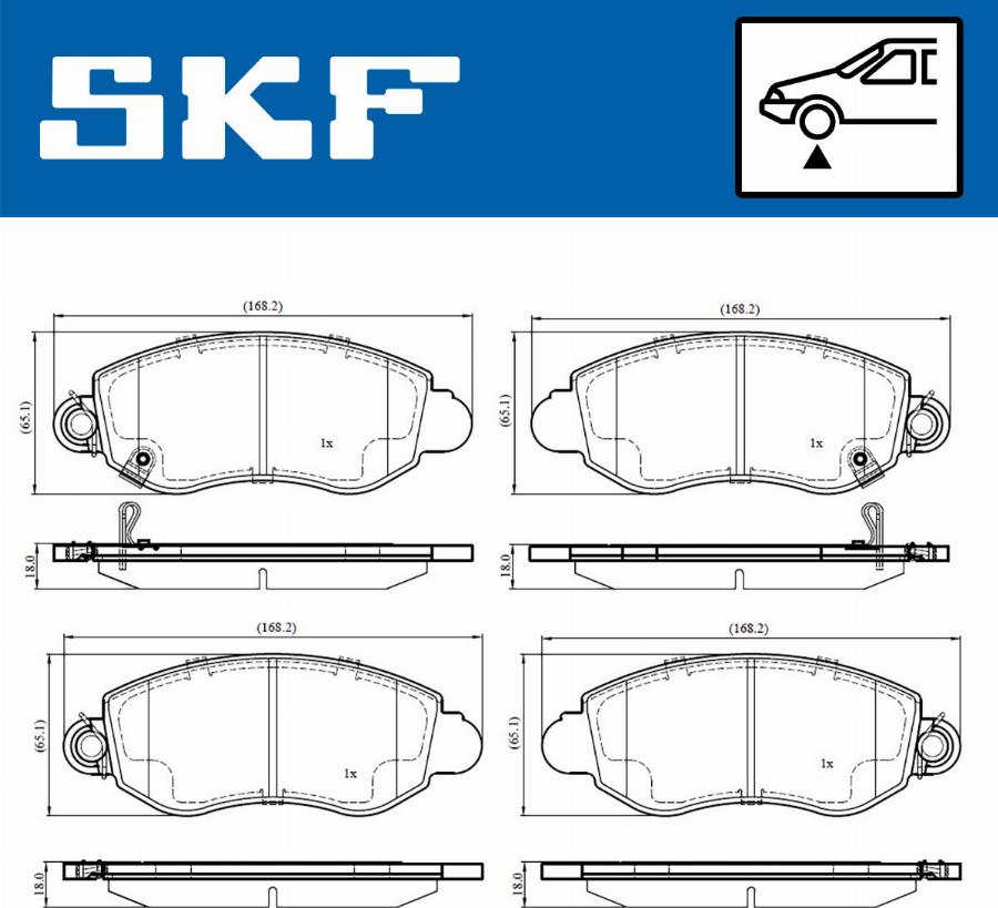 SKF VKBP 80489 A - Bromsbeläggssats, skivbroms xdelar.se