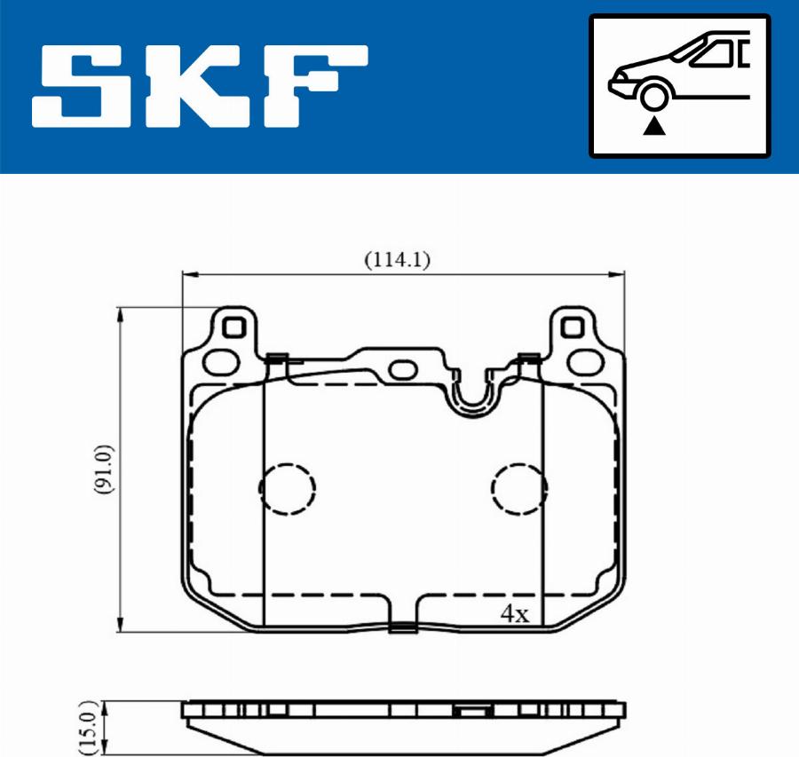 SKF VKBP 80481 - Bromsbeläggssats, skivbroms xdelar.se