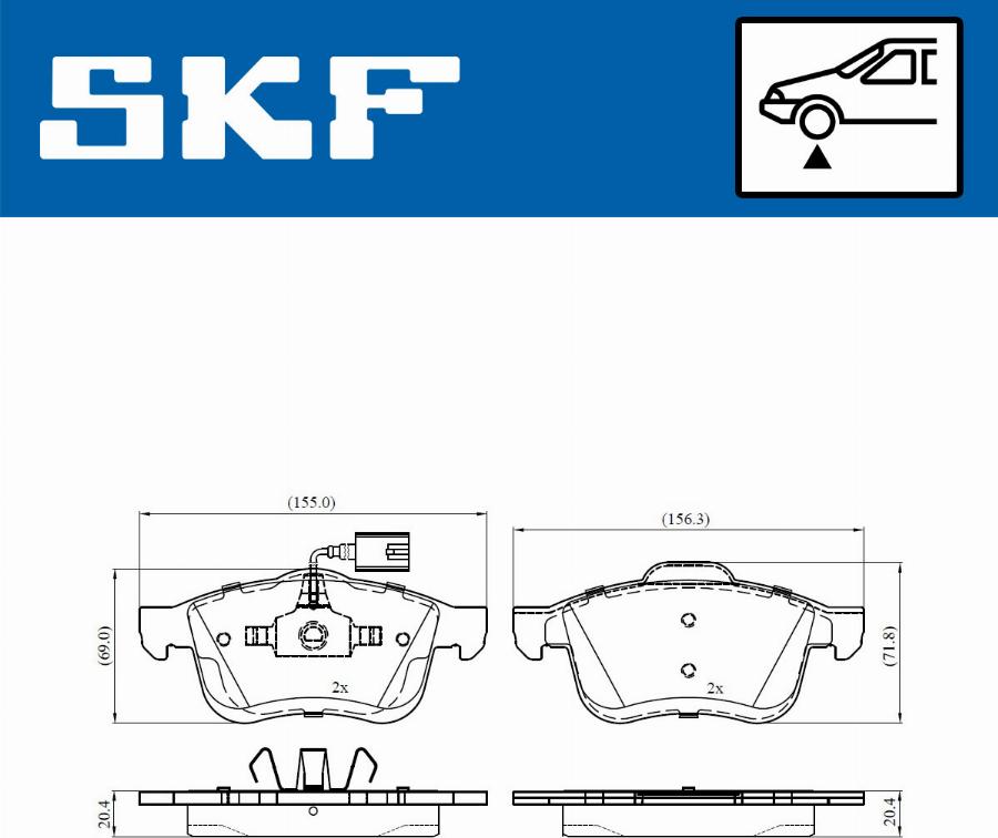 SKF VKBP 80476 E - Bromsbeläggssats, skivbroms xdelar.se