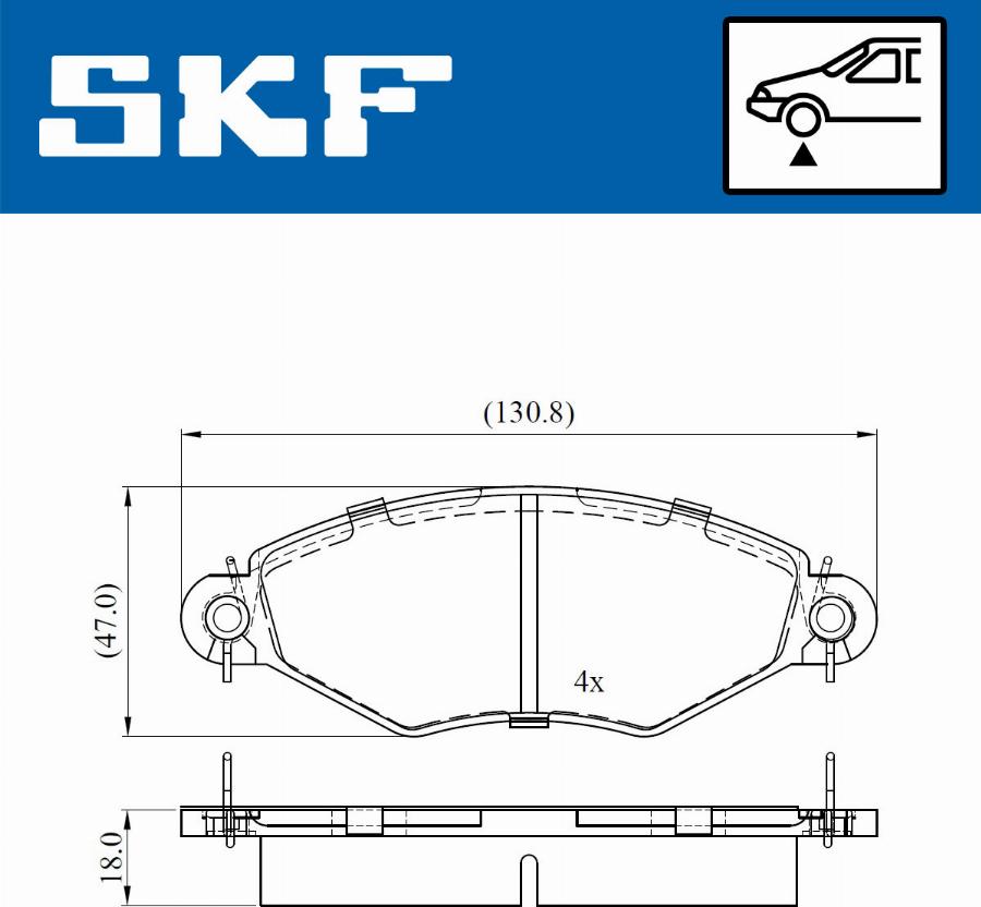 SKF VKBP 80470 - Bromsbeläggssats, skivbroms xdelar.se