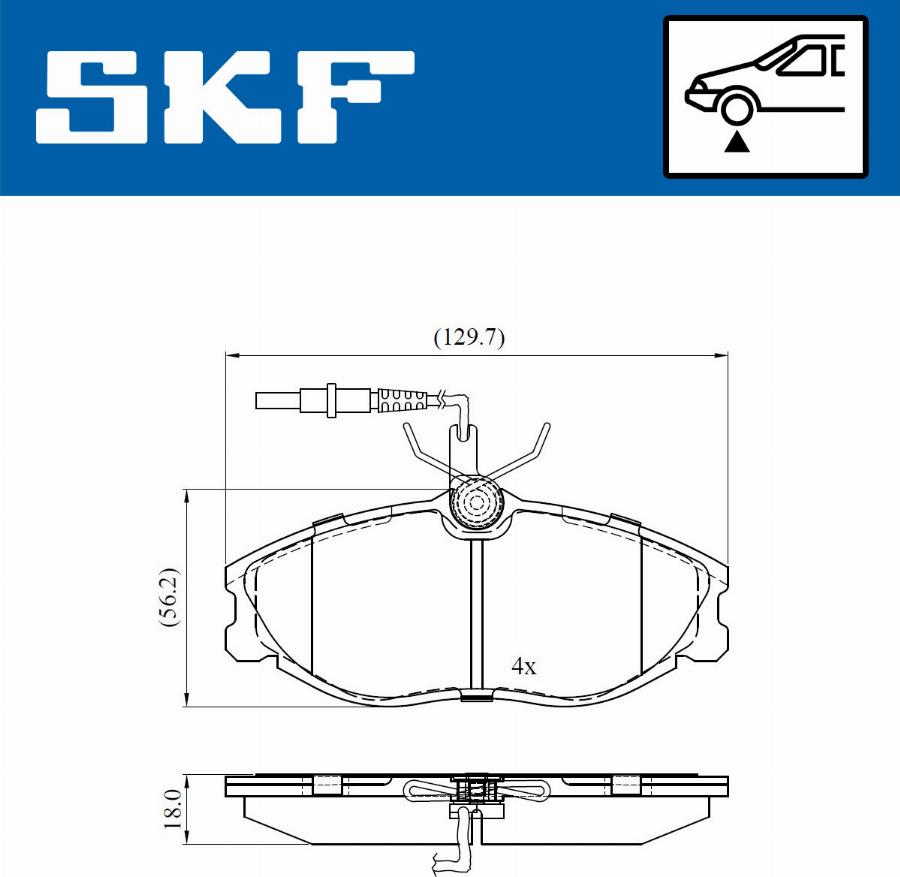 SKF VKBP 80477 E - Bromsbeläggssats, skivbroms xdelar.se