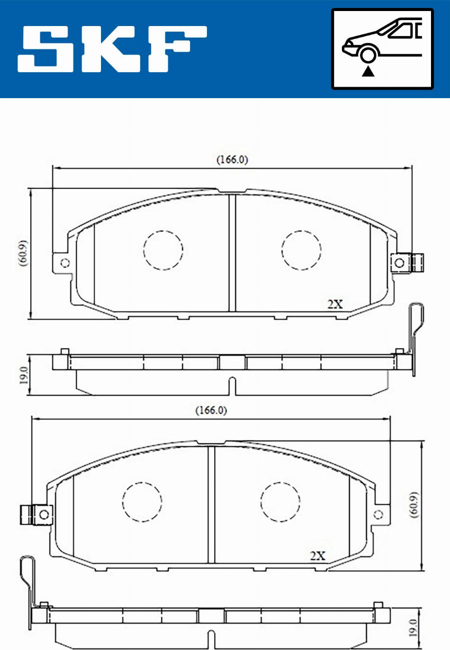 SKF VKBP 80509 A - Bromsbeläggssats, skivbroms xdelar.se