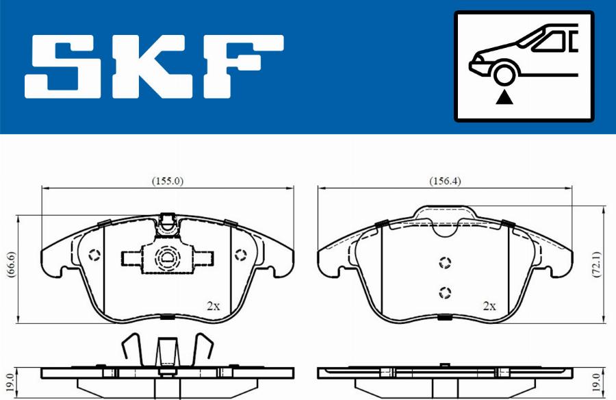 SKF VKBP 80503 - Bromsbeläggssats, skivbroms xdelar.se