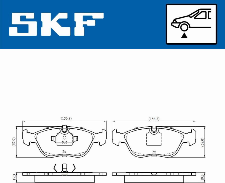 SKF VKBP 80512 - Bromsbeläggssats, skivbroms xdelar.se