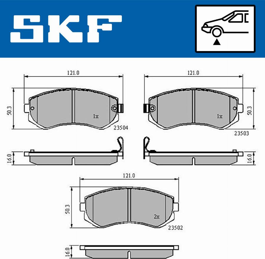 SKF VKBP 80535 A - Bromsbeläggssats, skivbroms xdelar.se