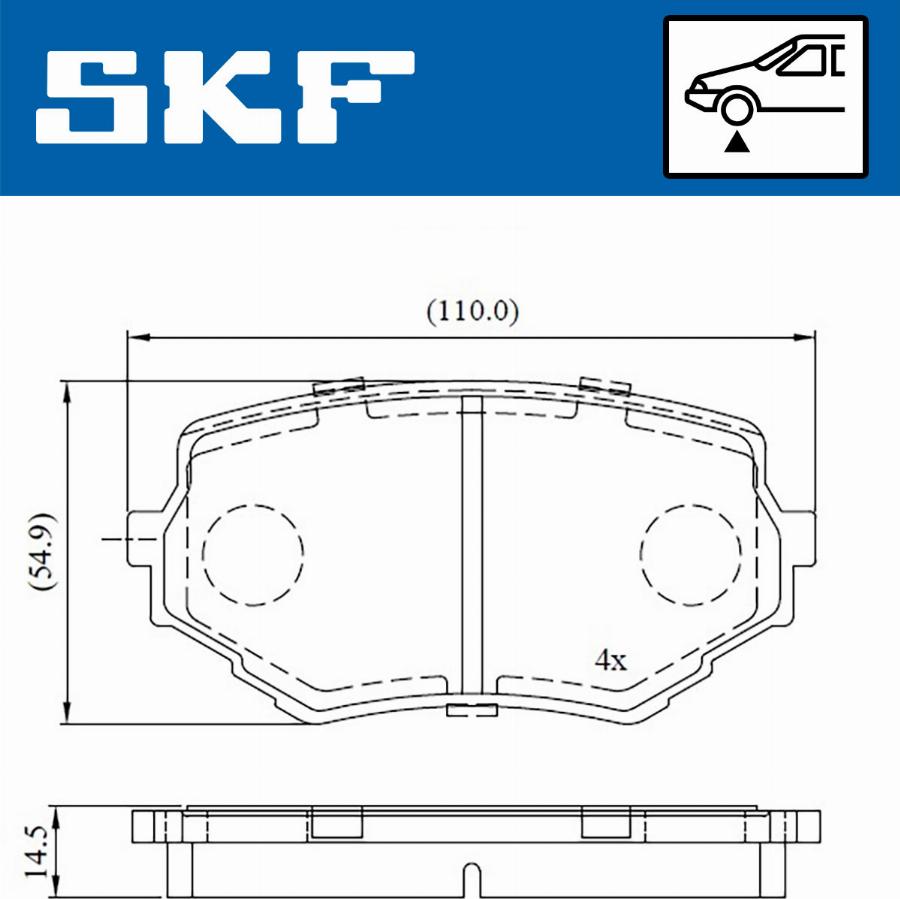 SKF VKBP 80531 A - Bromsbeläggssats, skivbroms xdelar.se