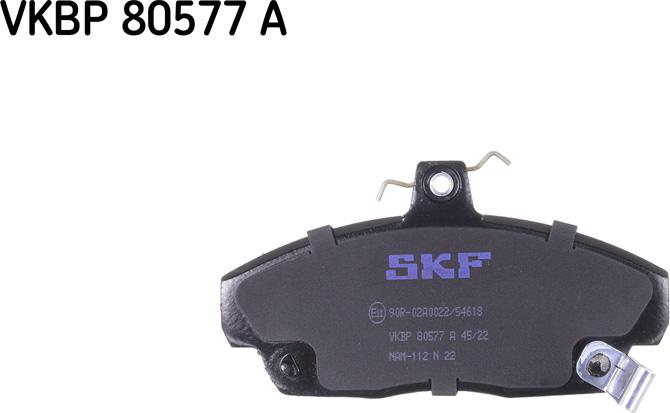 SKF VKBP 80577 A - Bromsbeläggssats, skivbroms xdelar.se