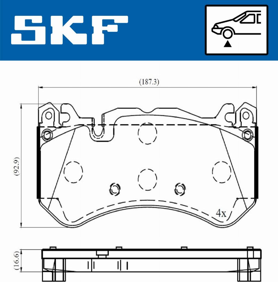 SKF VKBP 80643 E - Bromsbeläggssats, skivbroms xdelar.se