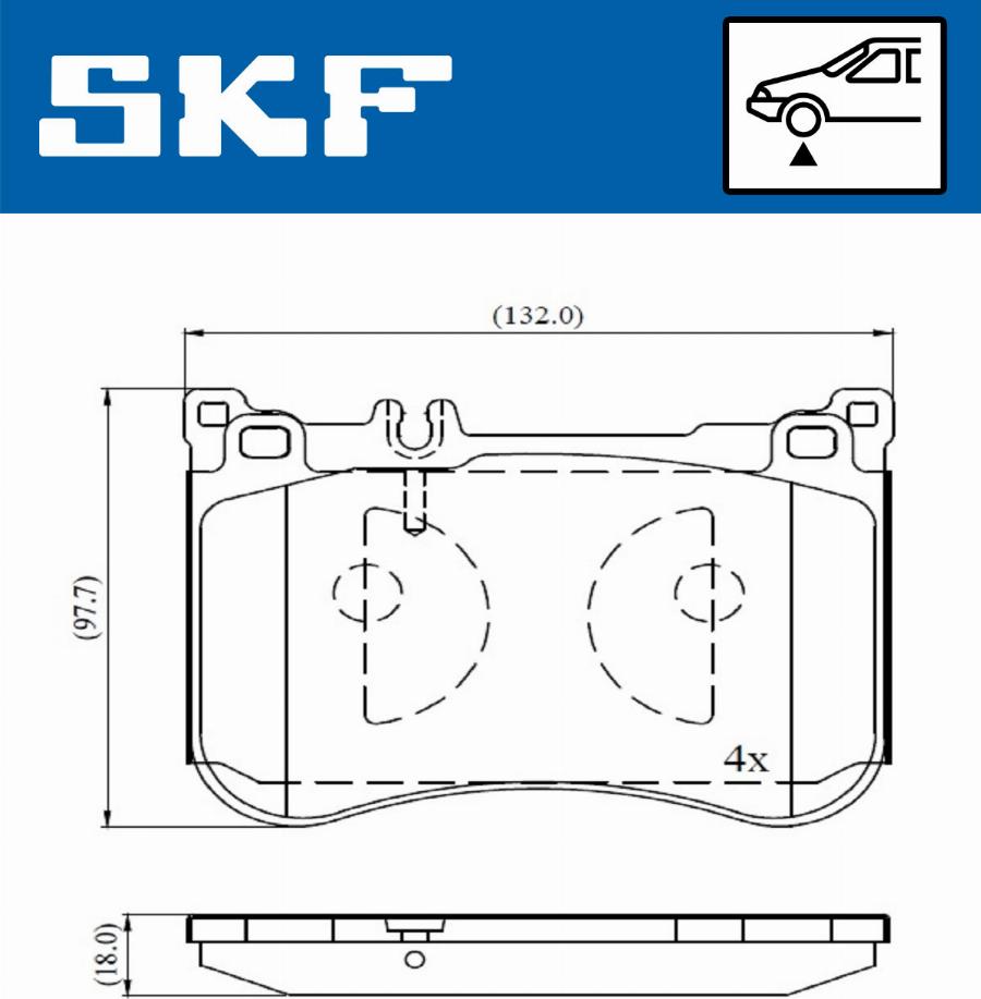 SKF VKBP 80631 - Bromsbeläggssats, skivbroms xdelar.se