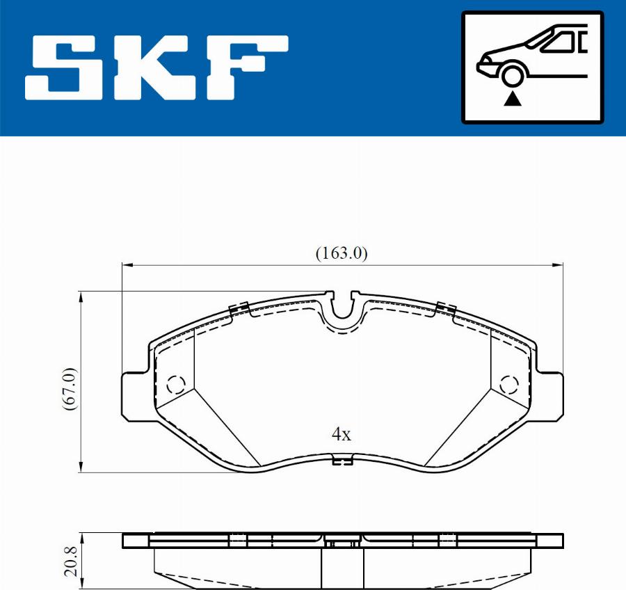 SKF VKBP 80633 E - Bromsbeläggssats, skivbroms xdelar.se