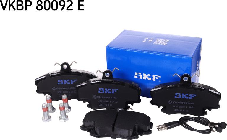 SKF VKBP 80092 E - Bromsbeläggssats, skivbroms xdelar.se