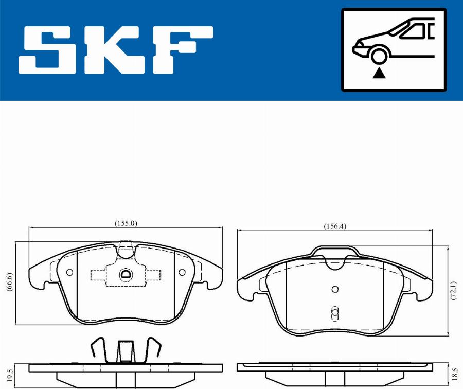 SKF VKBP 80049 - Bromsbeläggssats, skivbroms xdelar.se