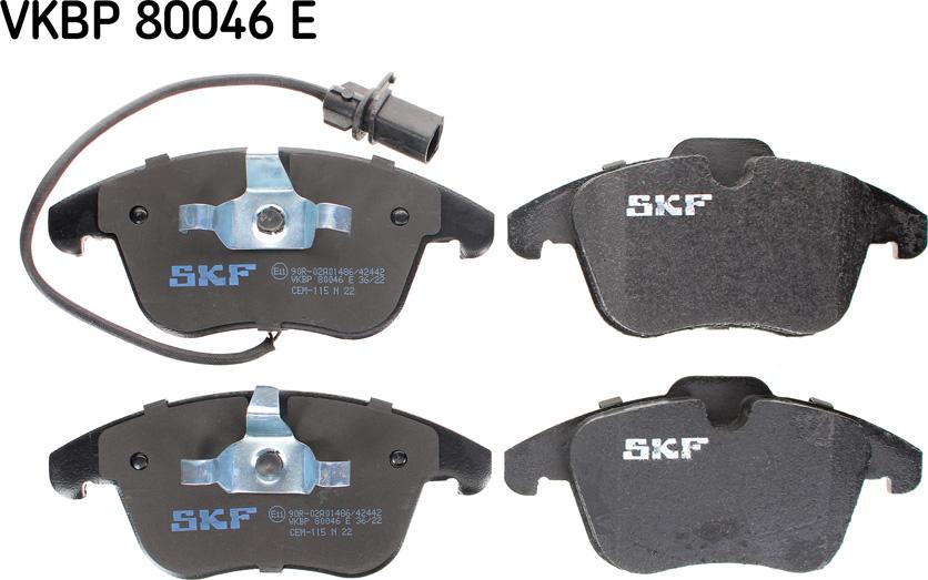 SKF VKBP 80046 E - Bromsbeläggssats, skivbroms xdelar.se