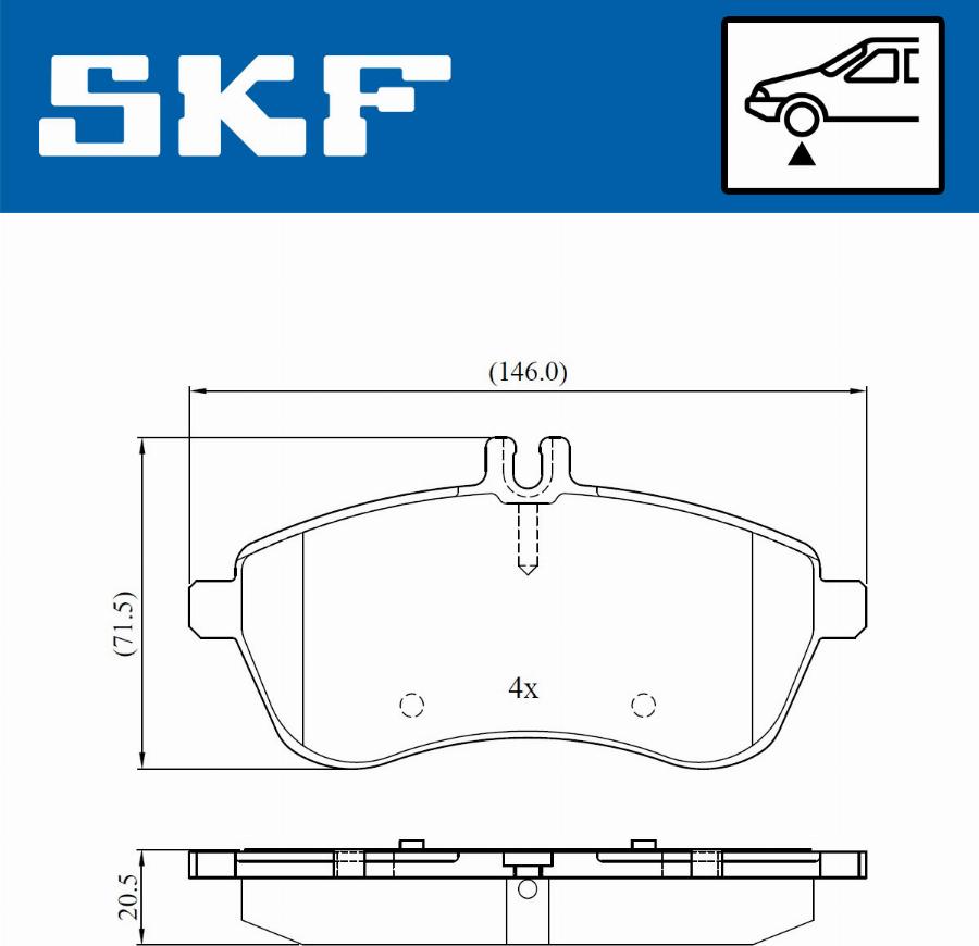 SKF VKBP 80051 - Bromsbeläggssats, skivbroms xdelar.se