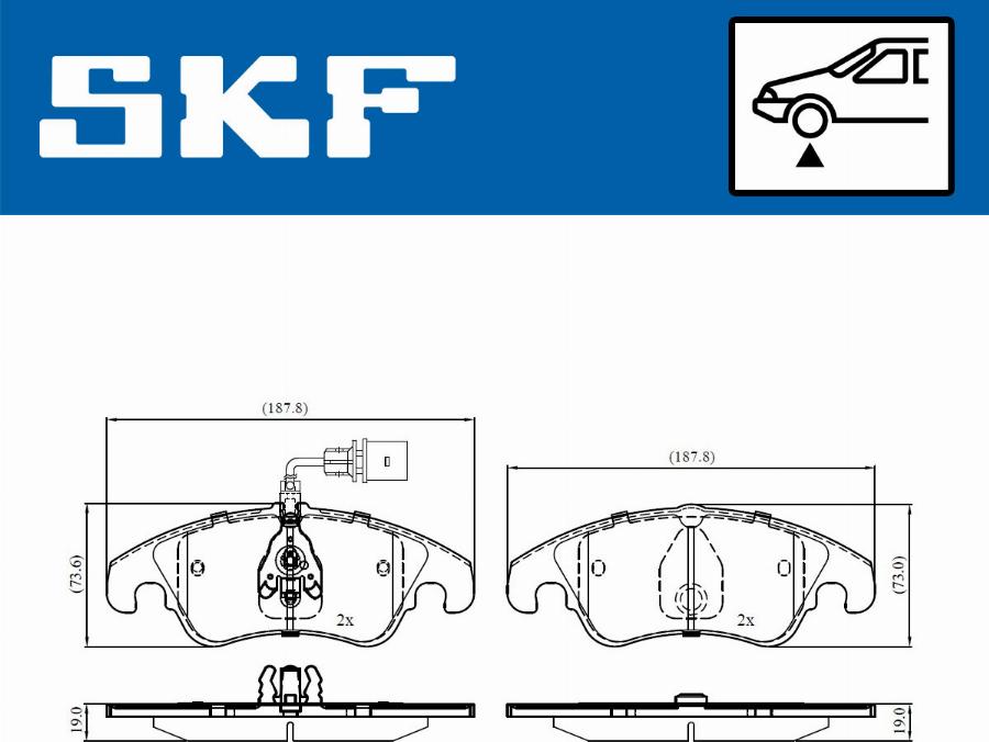 SKF VKBP 80053 E - Bromsbeläggssats, skivbroms xdelar.se