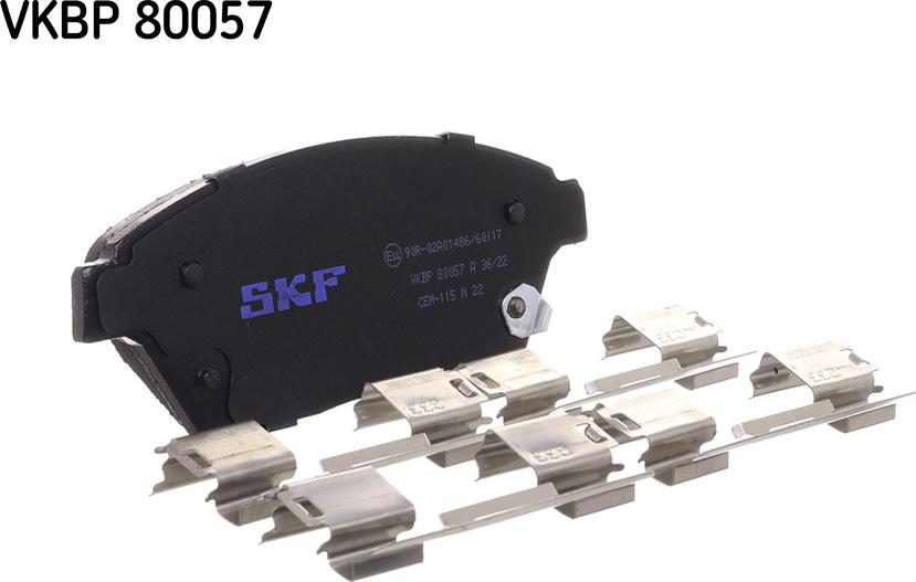 SKF VKBP 80057 A - Bromsbeläggssats, skivbroms xdelar.se