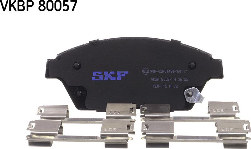 SKF VKBP 80057 A - Bromsbeläggssats, skivbroms xdelar.se