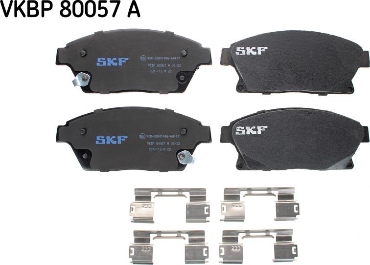 SKF VKBP 80057 A - Bromsbeläggssats, skivbroms xdelar.se