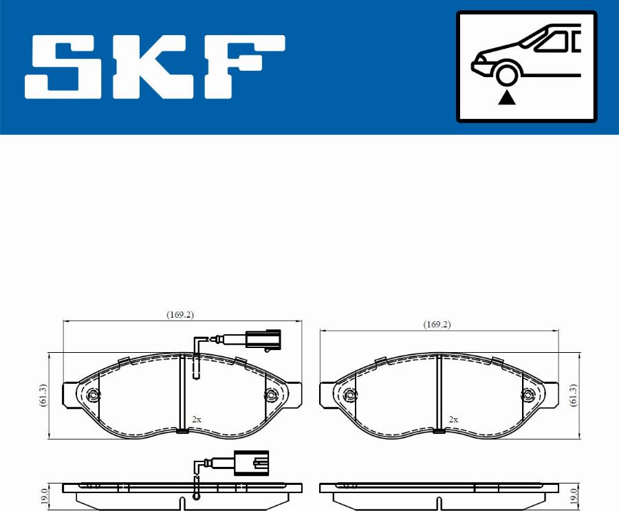 SKF VKBP 80009 E - Bromsbeläggssats, skivbroms xdelar.se